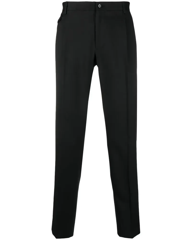 Dolce & Gabbana Klassische Hose mit Bügelfalten - Schwarz Schwarz