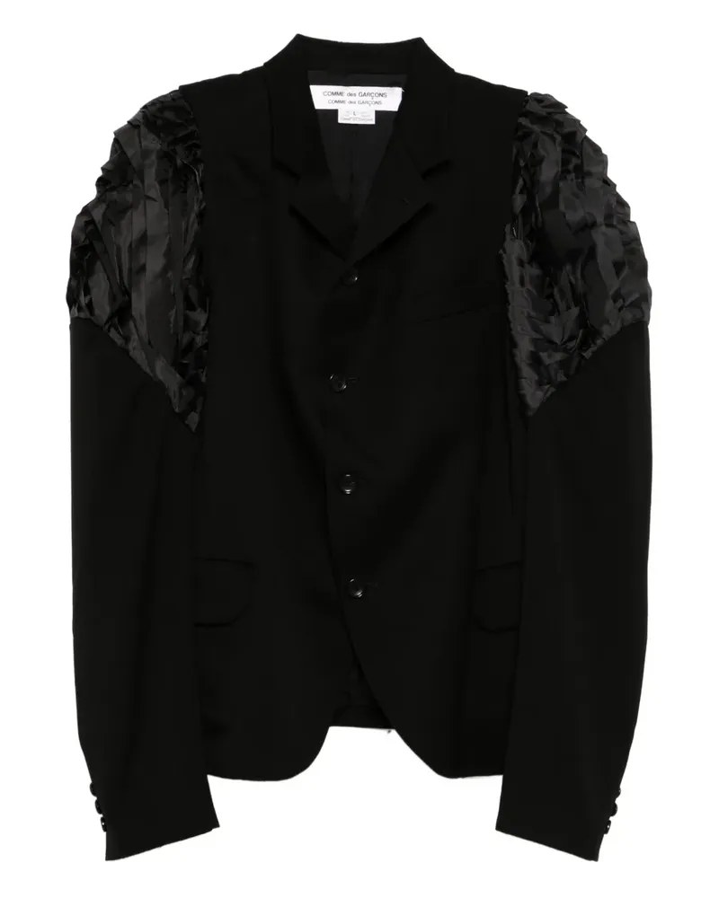 Comme des Garçons Blazer mit Rüschenärmeln - Schwarz Schwarz