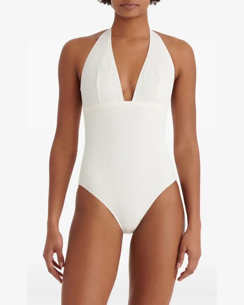 Eres Paillette Badeanzug - Weiß Weiß