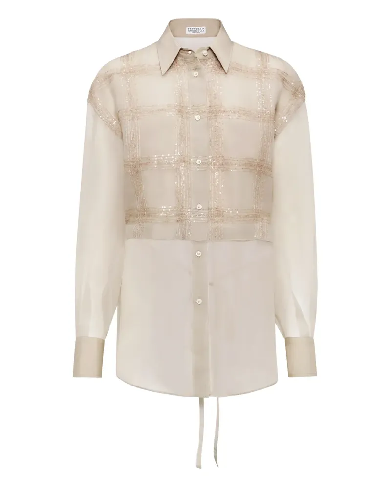 Brunello Cucinelli Hemd mit Stickerei - Nude Nude