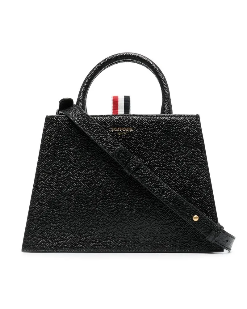 Thom Browne Handtasche mit Logo-Print - Schwarz Schwarz