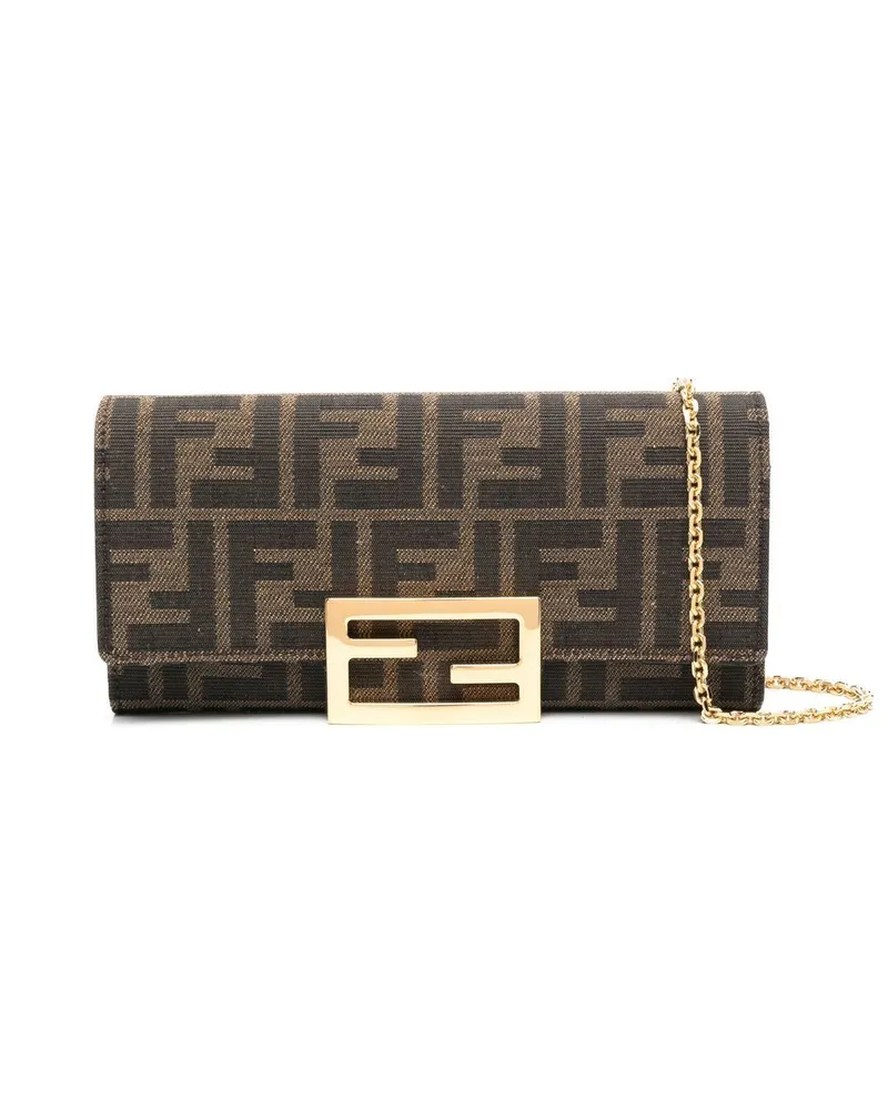 Fendi Portemonnaie mit FF-Print - Braun Braun