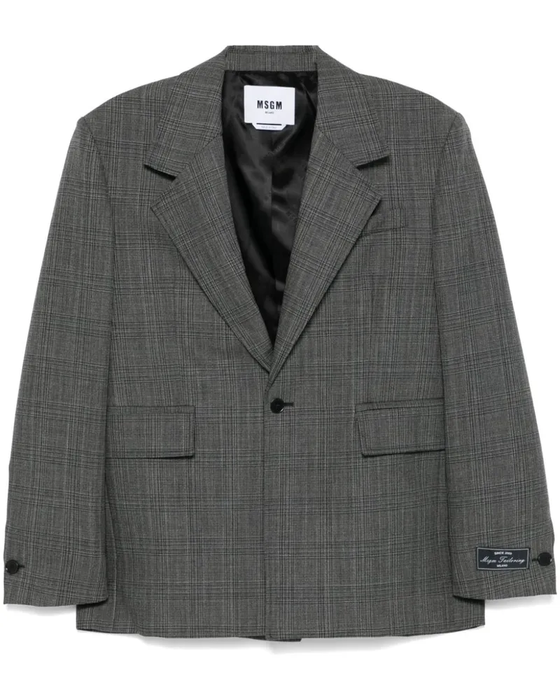 MSGM Kariertes Sakko - Grau Grau