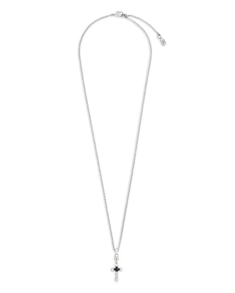 Dolce & Gabbana Halskette mit Kreuzanhänger - Silber Silber