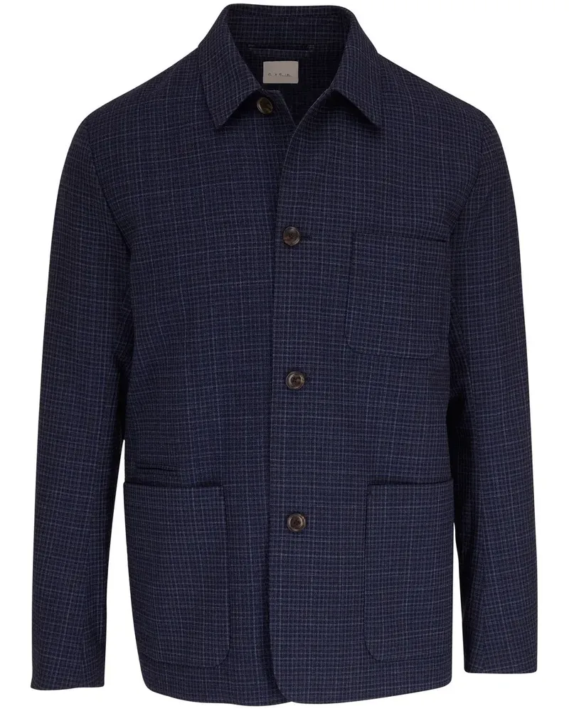Paul Smith Karierte Workwear-Jacke - Blau Blau