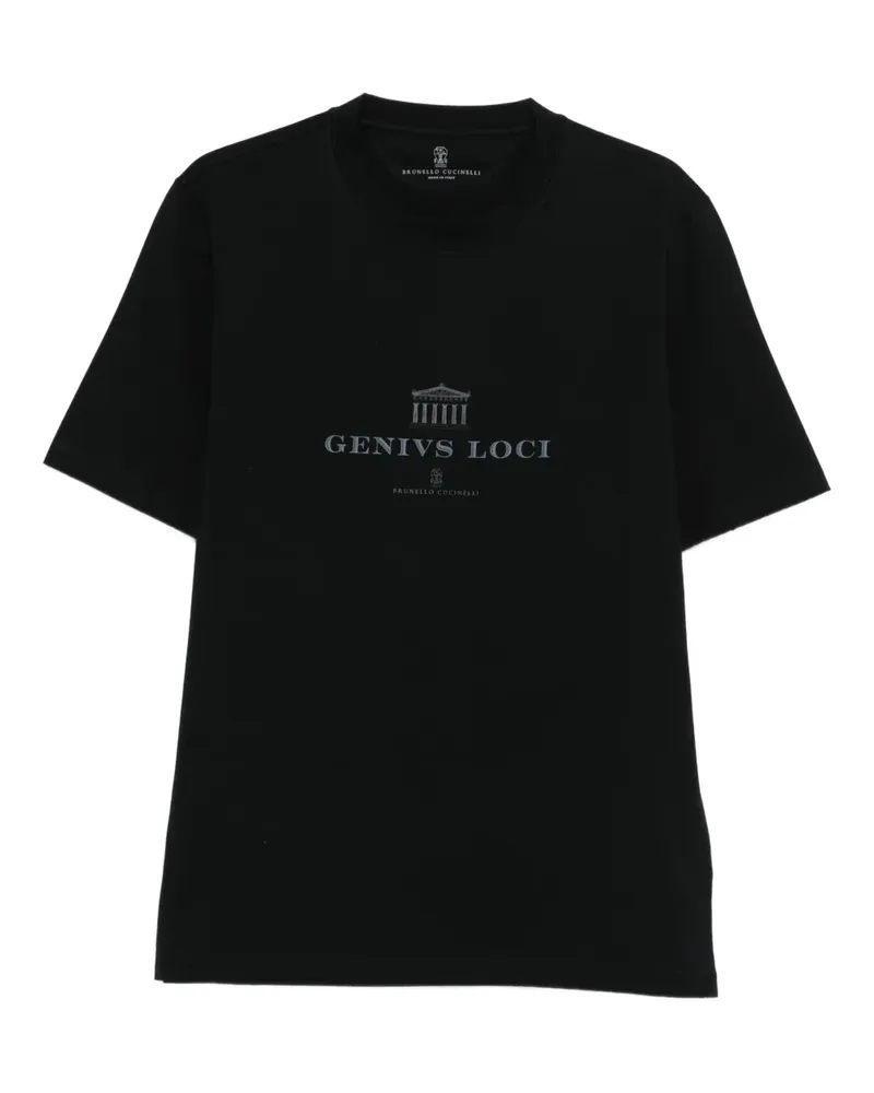 Brunello Cucinelli graphic T-shirt - Schwarz Schwarz