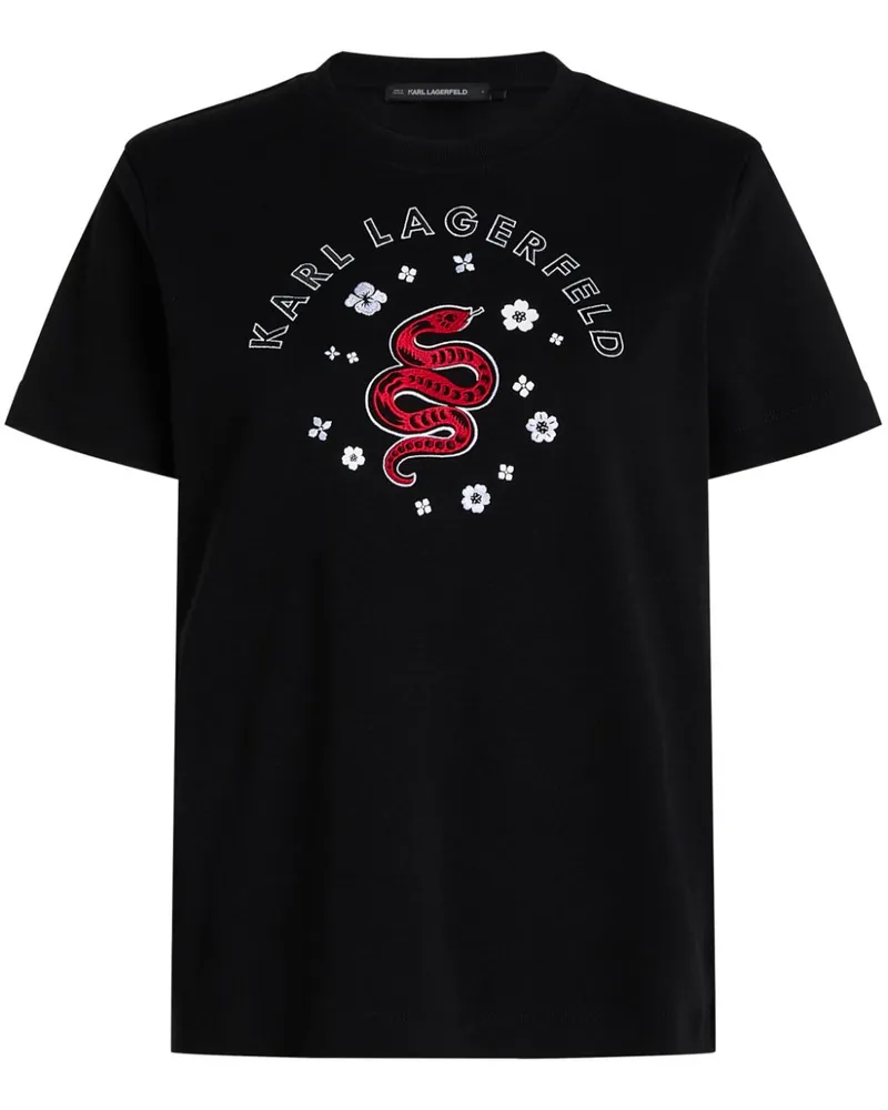 Karl Lagerfeld Lunar New Year T-Shirt - Schwarz Schwarz