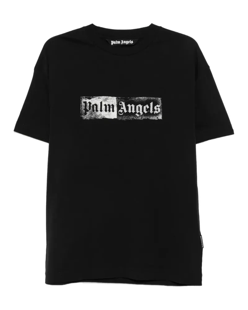Palm Angels T-Shirt mit Stempel-Print - Schwarz Schwarz