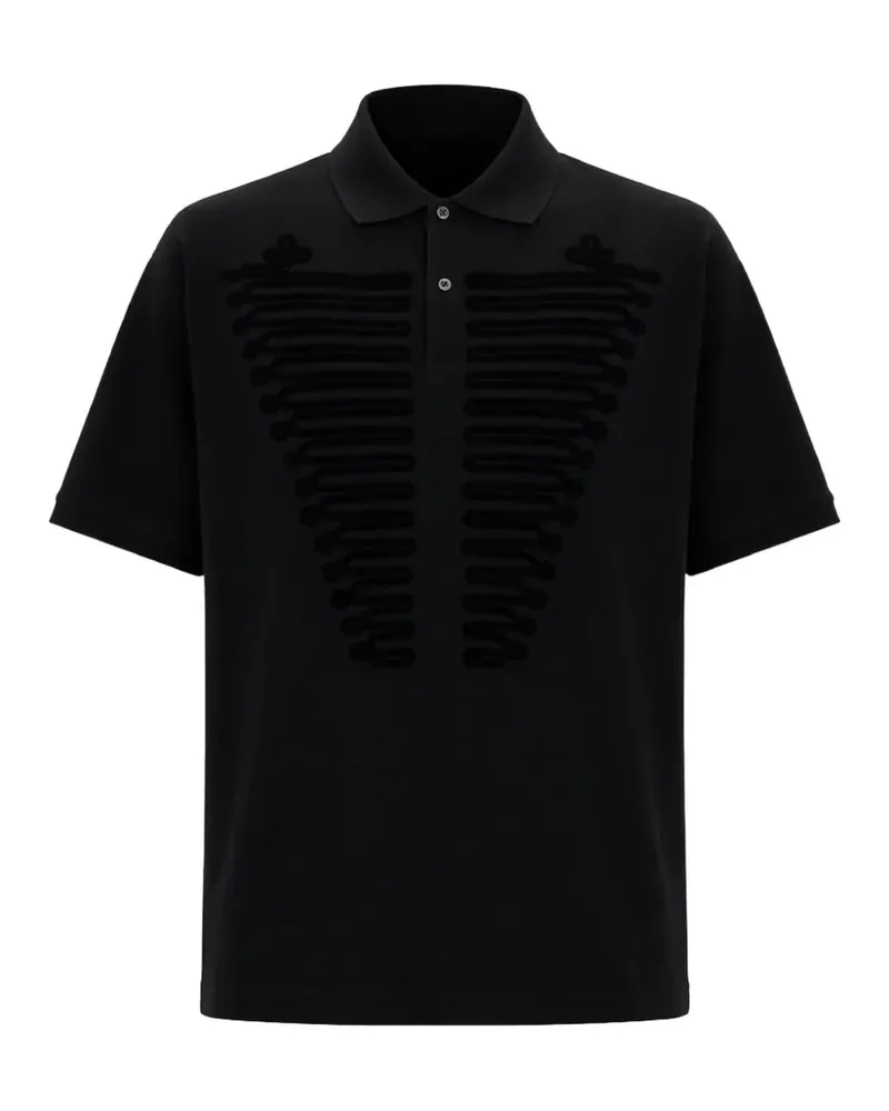 Alexander McQueen Poloshirt mit Knopfverschluss - Schwarz Schwarz