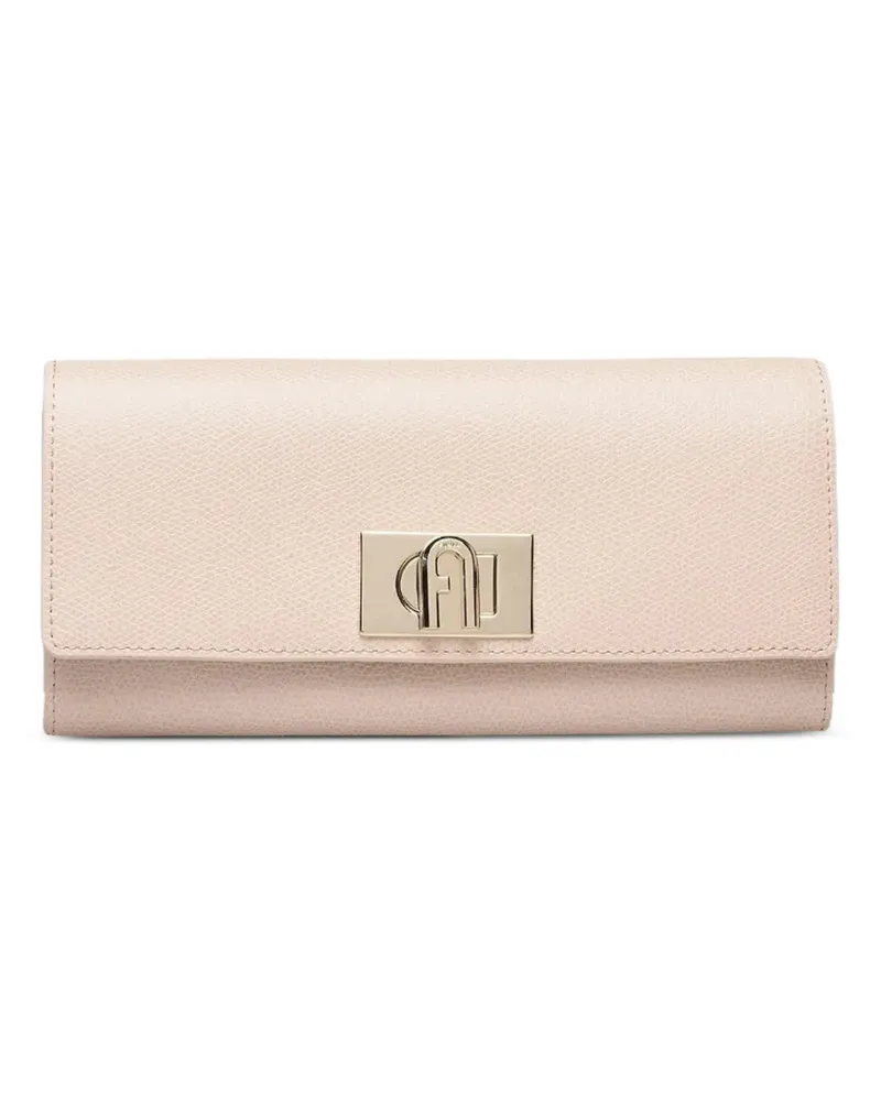 Furla XL 1927 Continental Portemonnaie mit Logo-Schild - Nude Nude