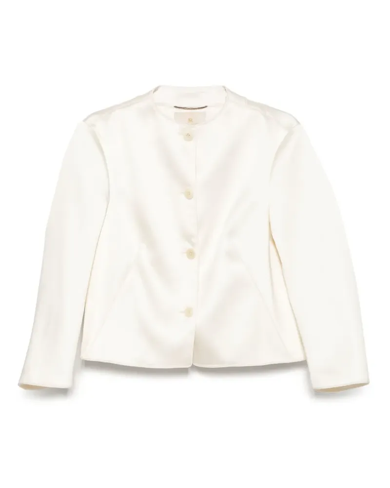 Ermanno Scervino Jacke in Satinoptik - Weiß Weiß