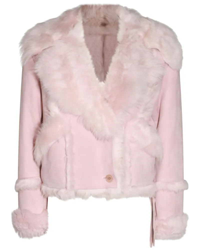 Salvatore Santoro Kurze Shearling-Jacke - Rosa Rosa