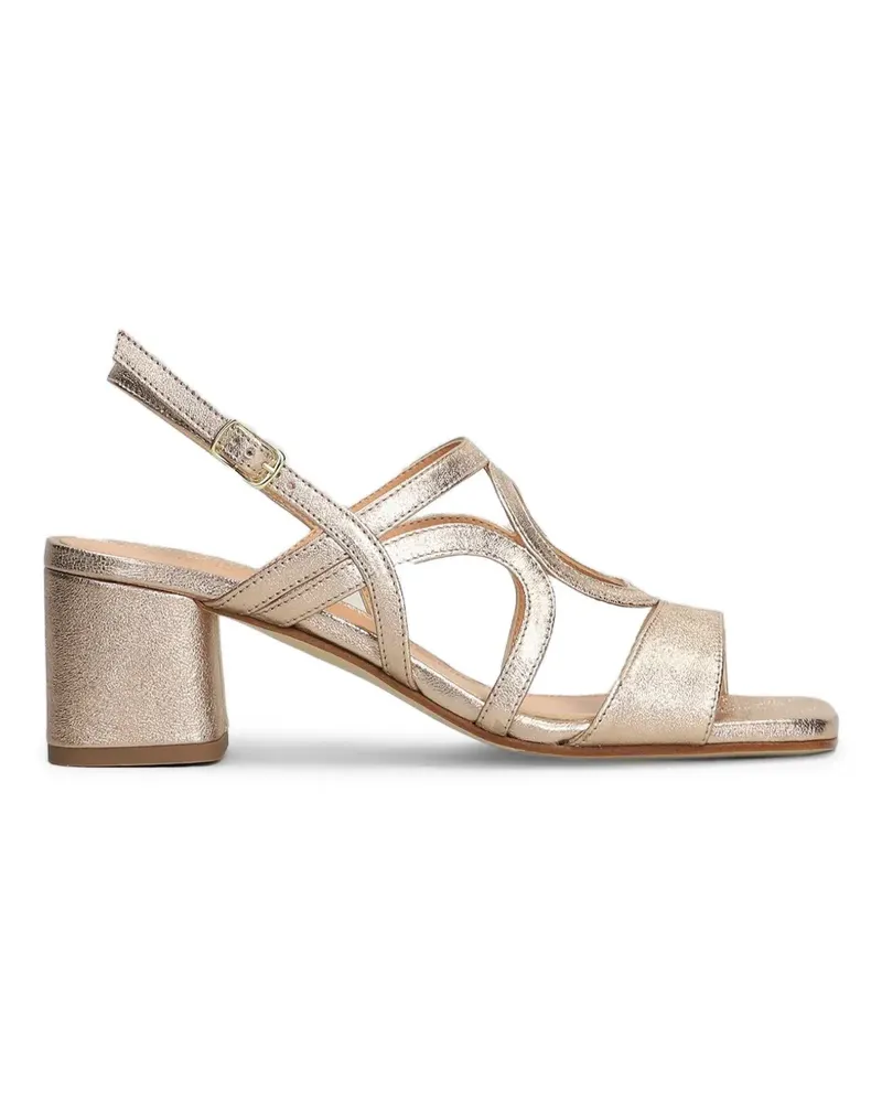 Julie Dee cut-out metallic-effect sandals - Gold Gold