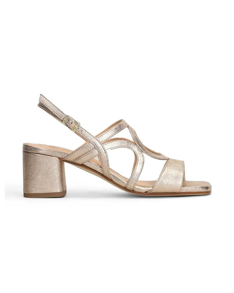Julie Dee cut-out metallic-effect sandals - Gold Gold