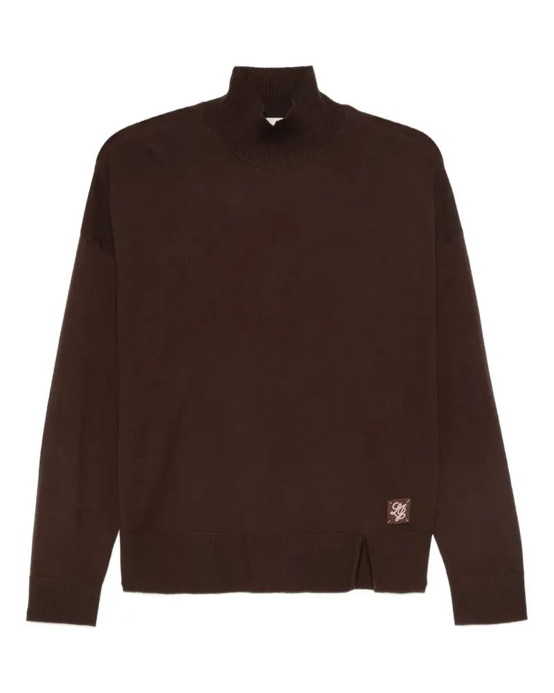 Liu Jo Rollkragenpullover mit Schlitz - Braun Braun