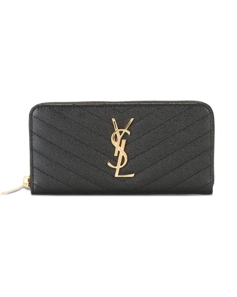 Saint Laurent Cassandre zip-around wallet - Schwarz Schwarz