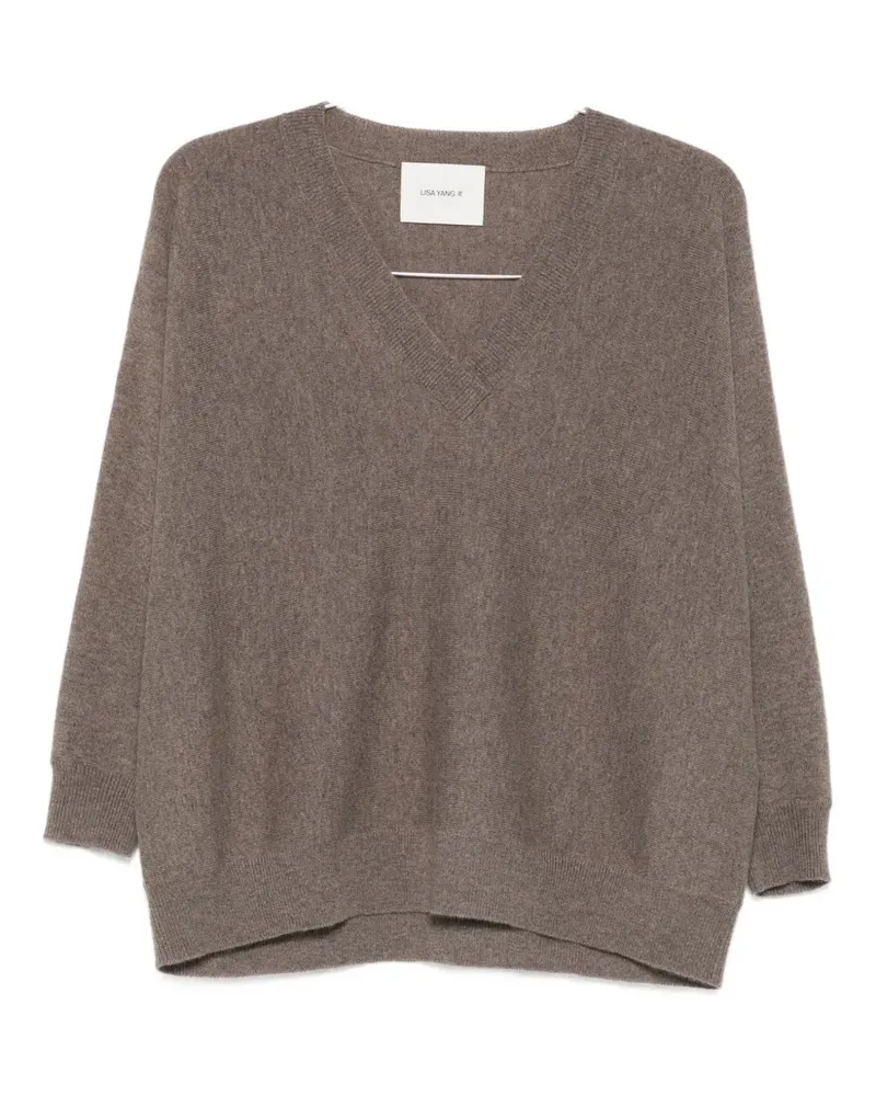 Lisa Yang V-neck cashmere sweater - Braun Braun