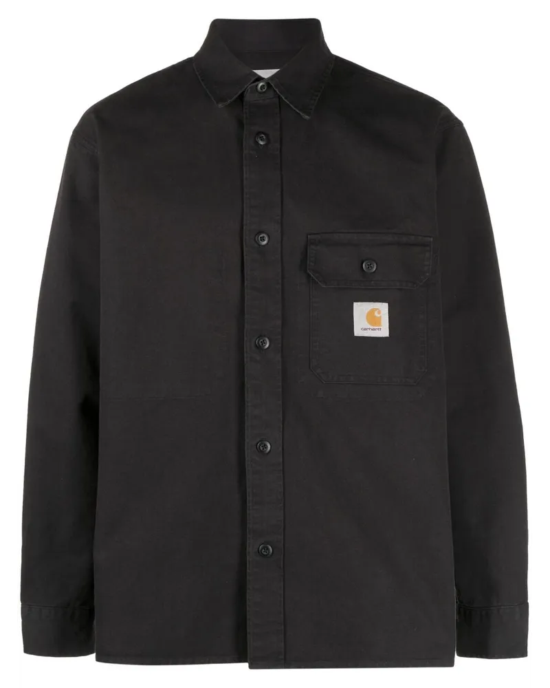 Carhartt WIP Hemd mit Logo-Patch - Schwarz Schwarz