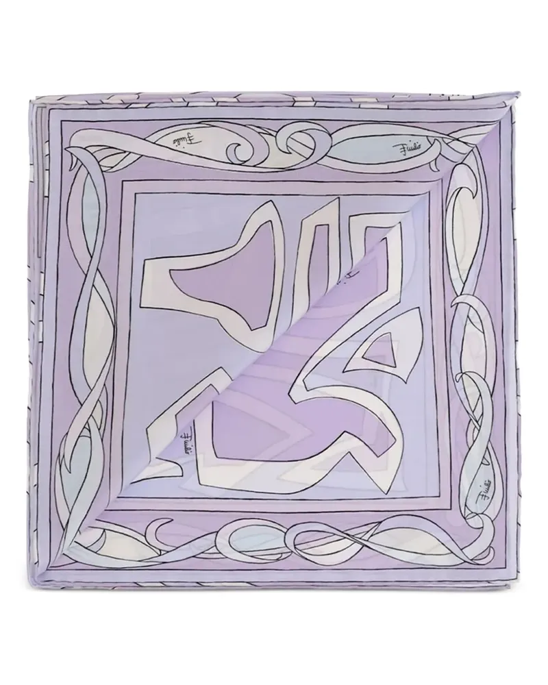 Emilio Pucci Seidenschal mit Labirinto-Print - Violett Violett