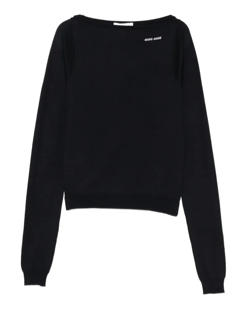 Miu Miu Pullover mit U-Boot-Ausschnitt - Blau Blau