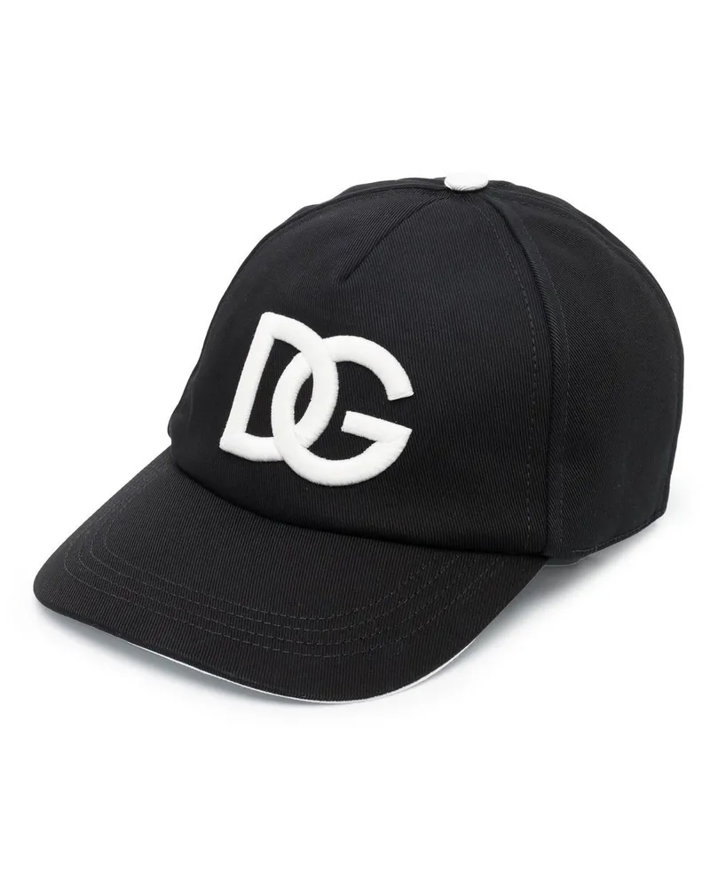 Dolce & Gabbana Baseballkappe mit Logo-Stickerei - Schwarz Schwarz