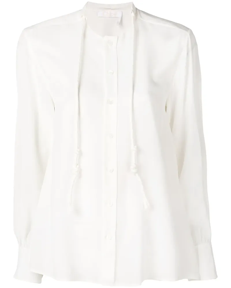 Chloé Bluse mit Kordelzug - Weiß Weiß