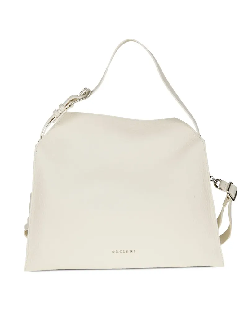 Orciani small Trinity leather tote bag - Weiß Weiß