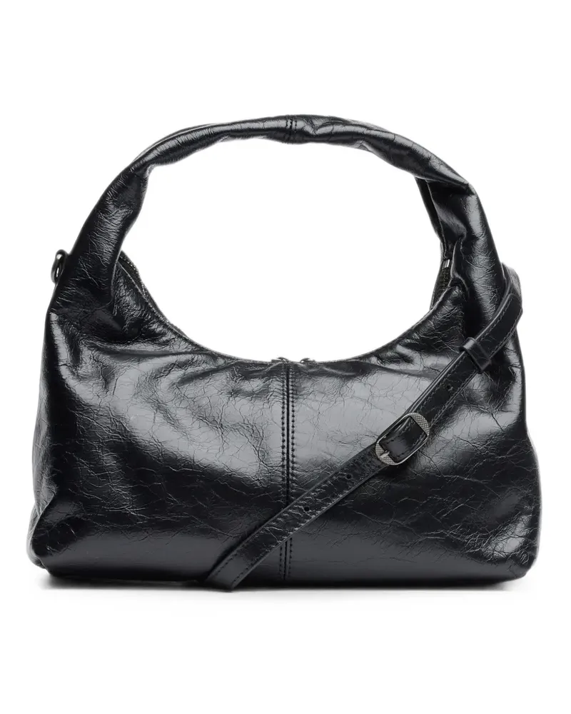 ash Hazel crinkled-finish tote bag - Schwarz Schwarz