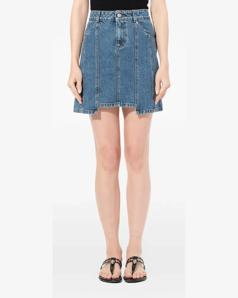 Alexander McQueen Kurzer Jeansrock - Blau Blau