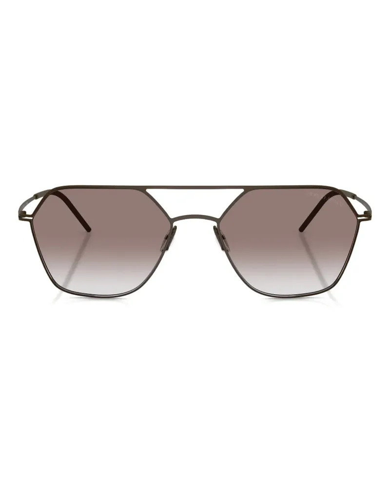 Giorgio Armani geometric-frame sunglasses - Braun Braun