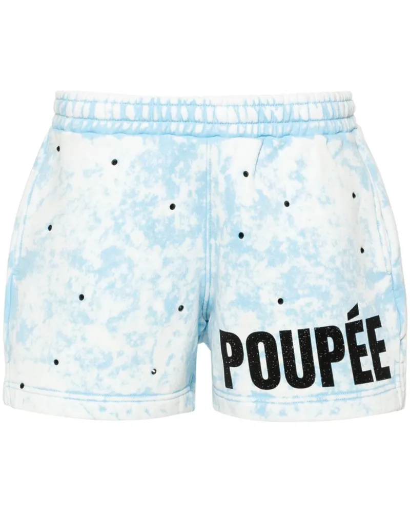 LOULOU Joggingshorts mit Bleached-Effekt Blau