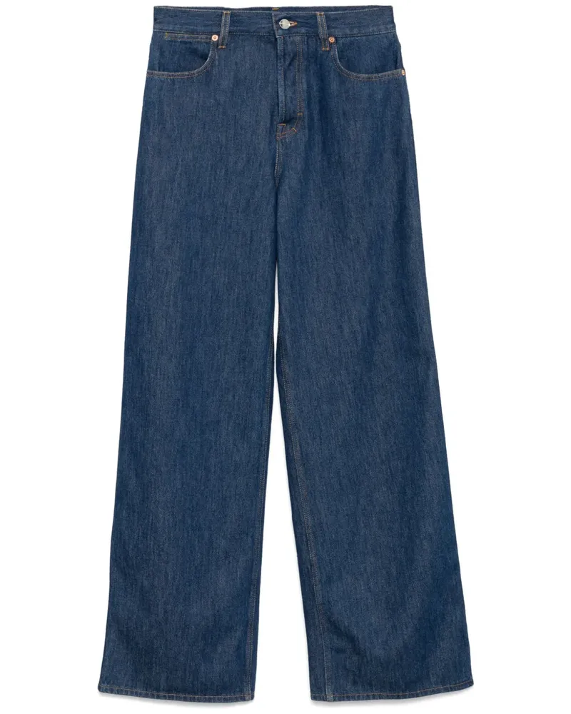 Gucci Jeans mit weitem Bein - Blau Blau