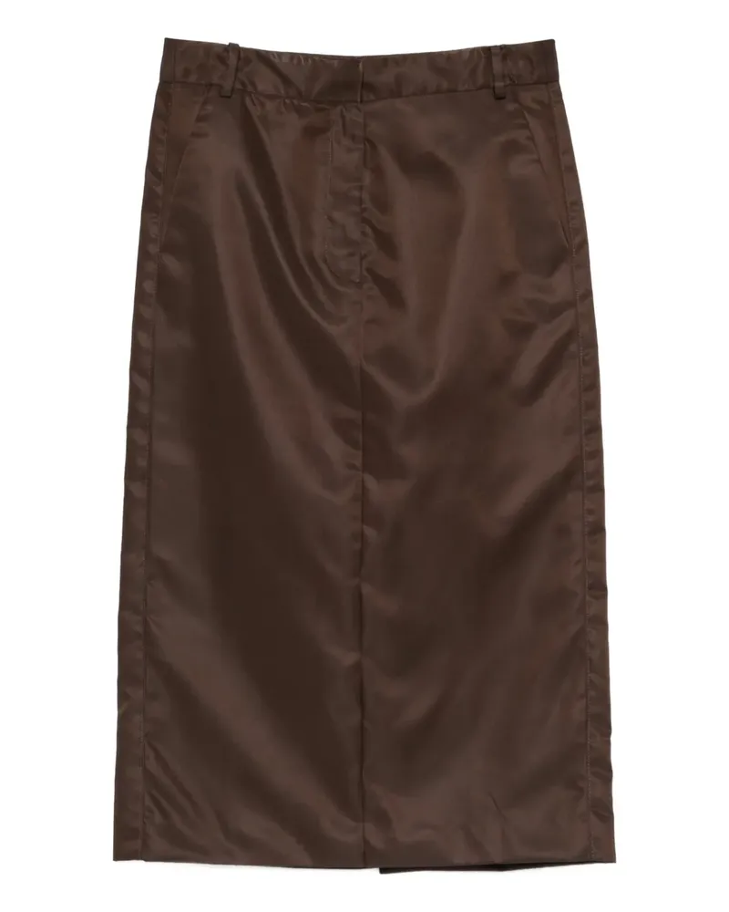 tibi Midirock mit Schlitz - Braun Braun