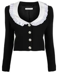 Alessandra Rich Cropped-Jacke Schwarz