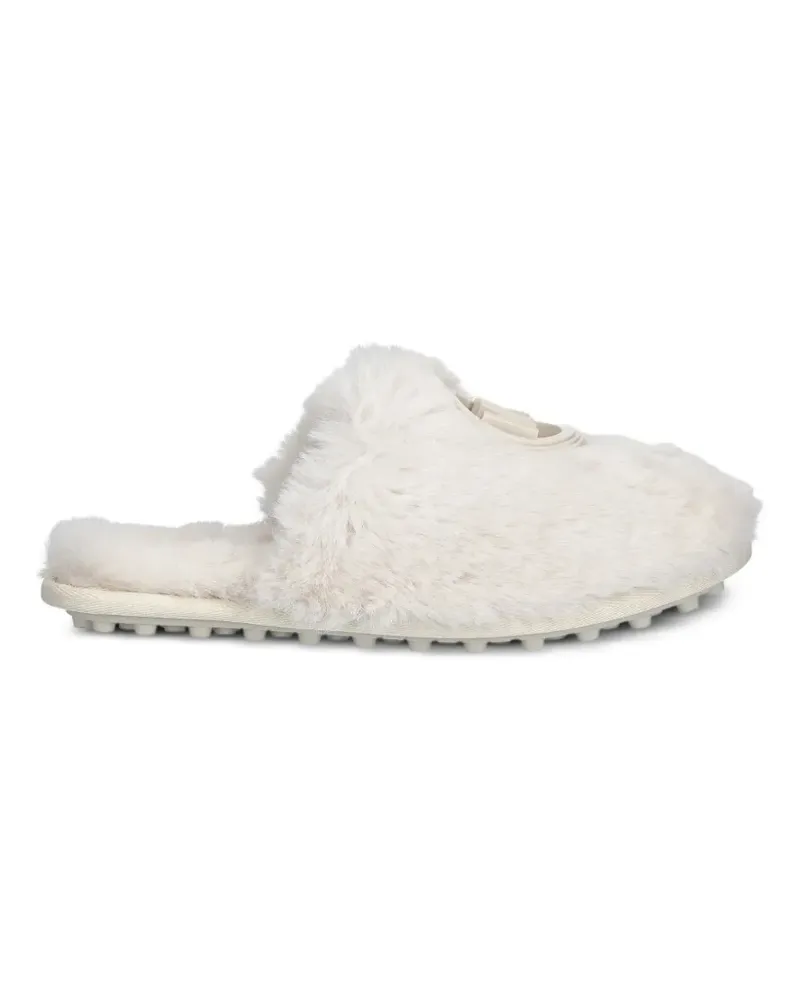Michael Kors Ada Slipper aus Faux Fur - Nude Nude