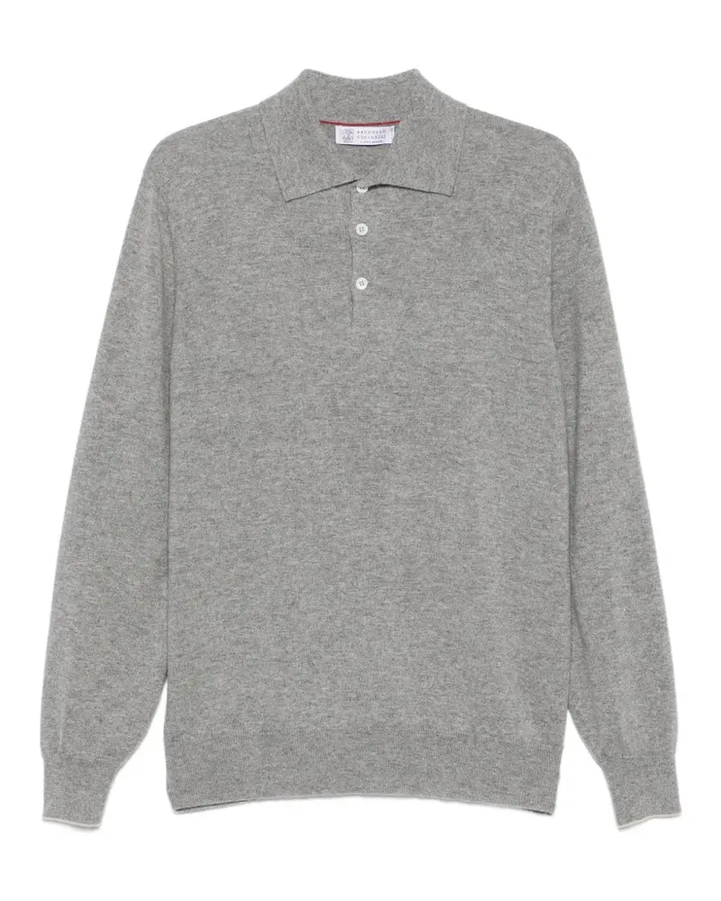 Brunello Cucinelli long-sleeve polo shirt - Grau Grau