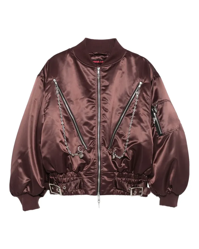 CHOPOVA LOWENA Bomberjacke mit Zierkette - Braun Braun