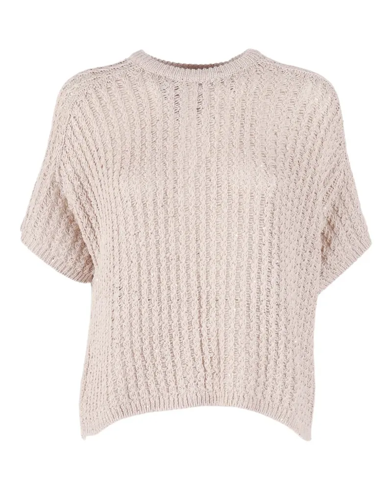 Antonelli Firenze Pullover mit Pailletten - Nude Nude