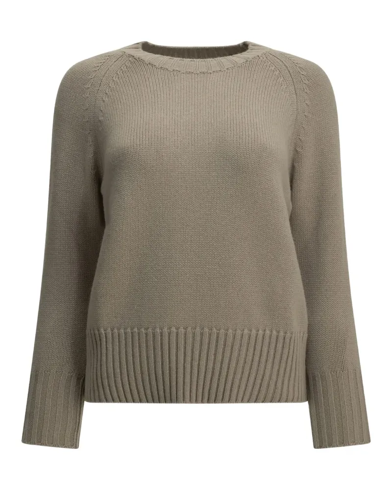 Fedeli Argentina Edera raglan-sleeve ribbed-trim sweater - Nude Nude