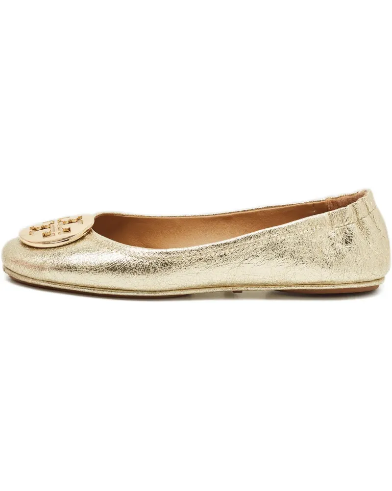 Tory Burch Minnie Ballerinas - Gold Gold