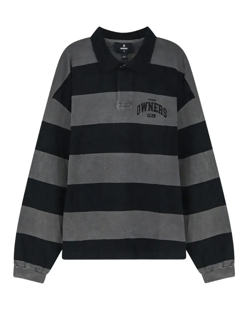 REPRESENT Owners Club striped polo shirt - Schwarz Schwarz
