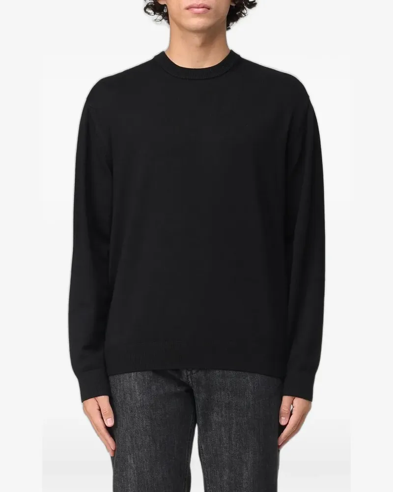 Emporio Armani crew-neck long-sleeve sweater - Schwarz Schwarz