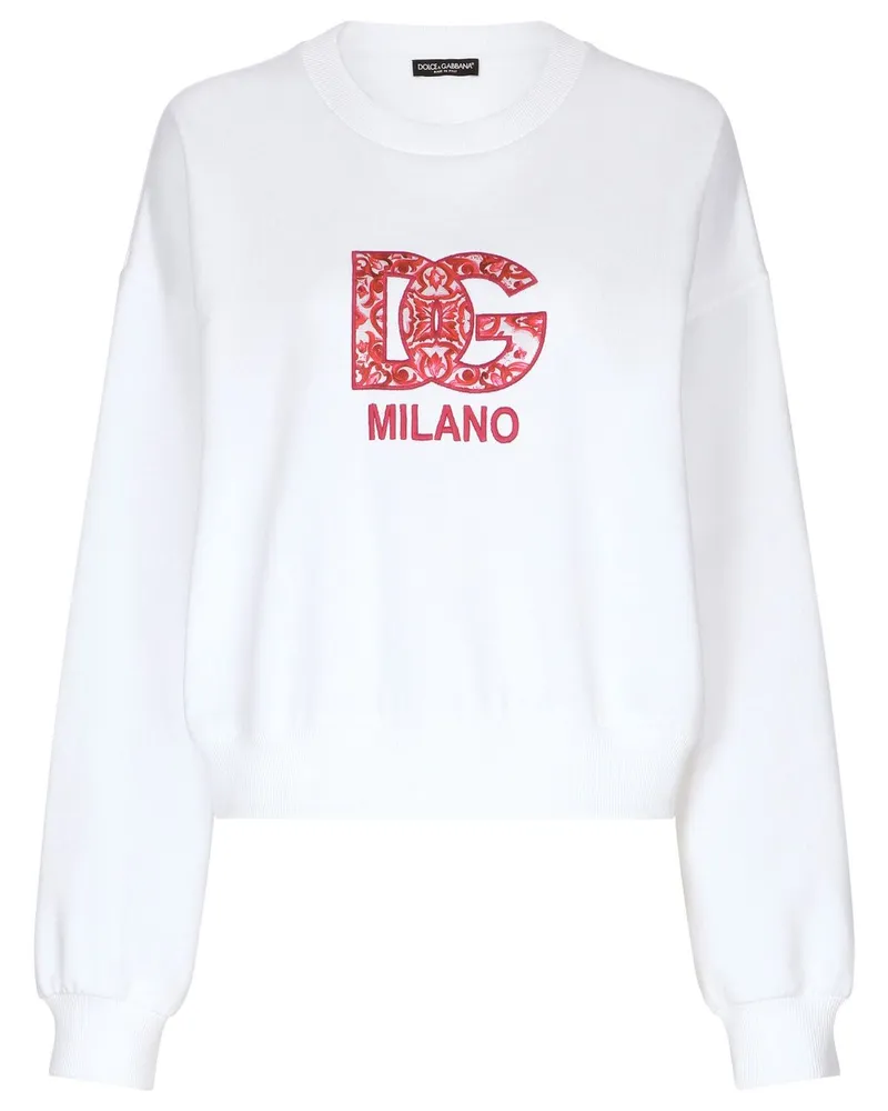 Dolce & Gabbana Sweatshirt mit Logo-Print - Weiß Weiß