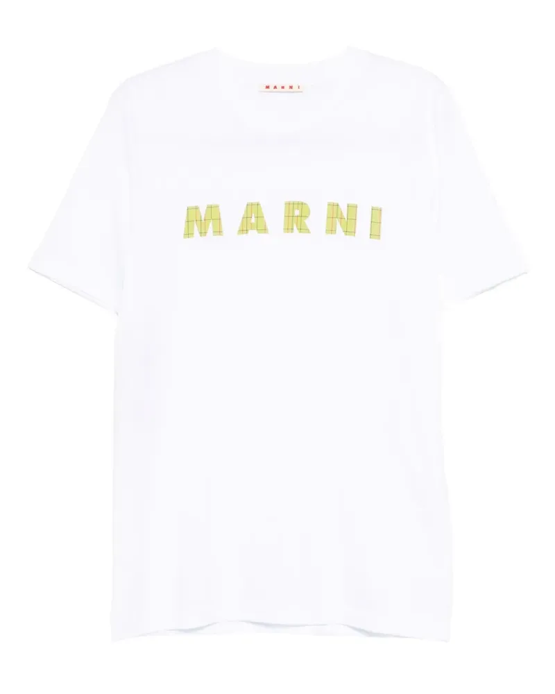 Marni logo-print T-shirt - Weiß Weiß