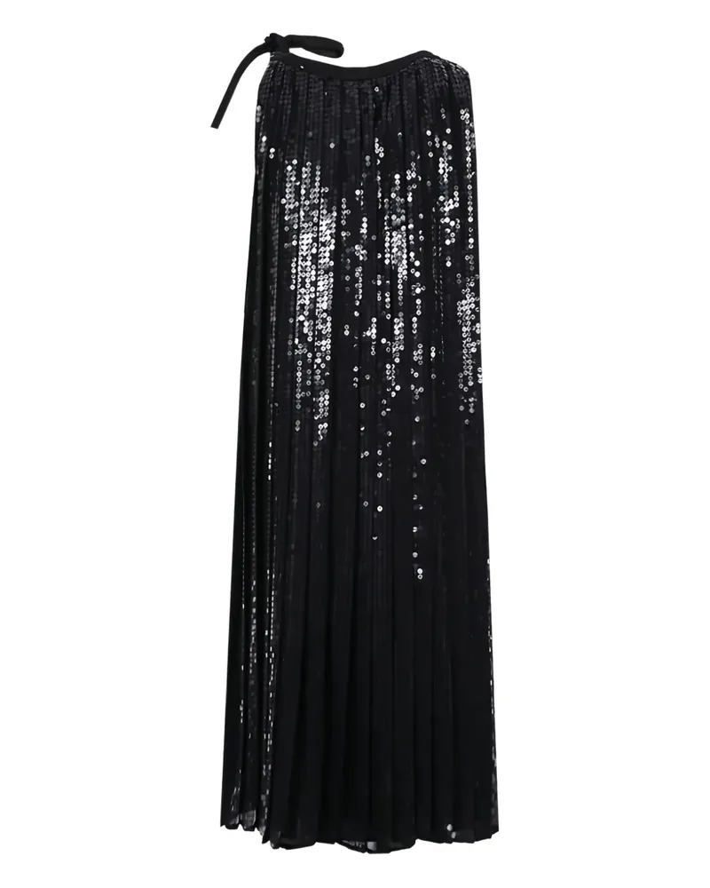 Prada Plissiertes Kleid mit Pailletten - Schwarz Schwarz