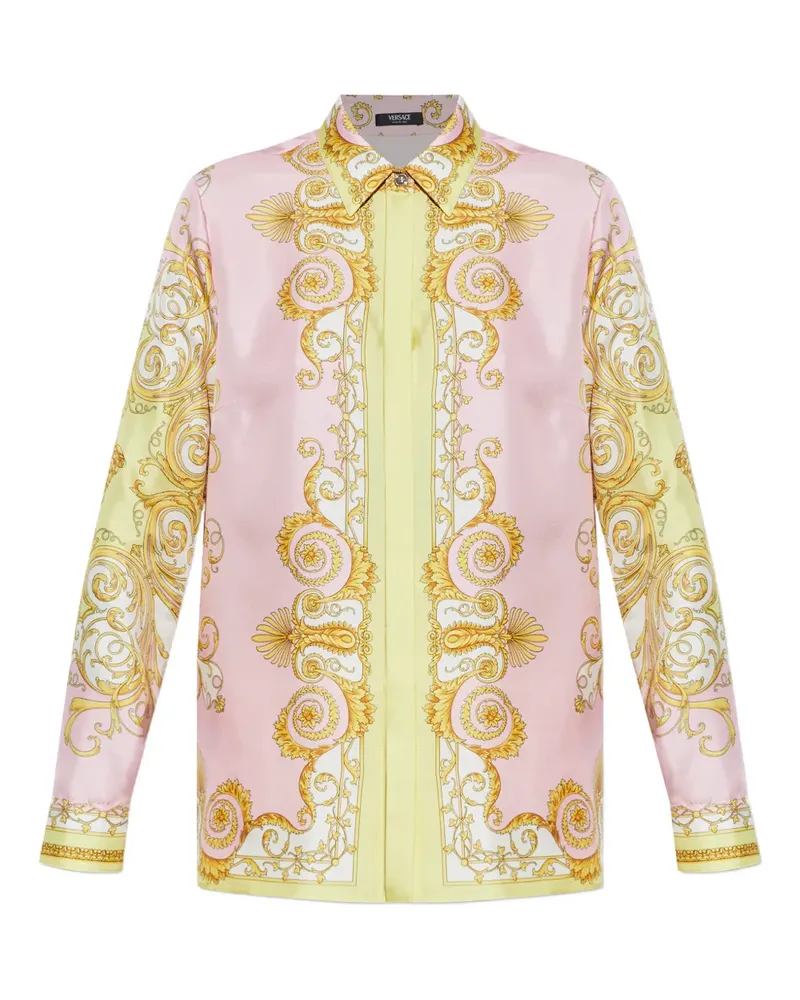 Versace Hemd mit Medusa-Kopf - Rosa Rosa