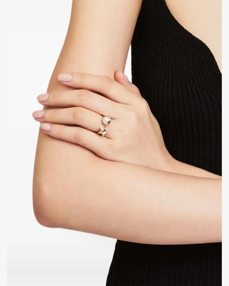 Jimmy Choo JC Star Pearl ring - Gold Gold