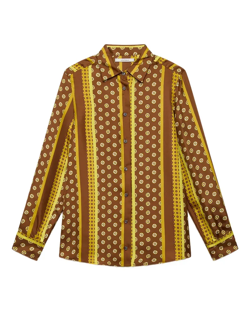 Maliparmi Gestreiftes Hemd - Braun Braun