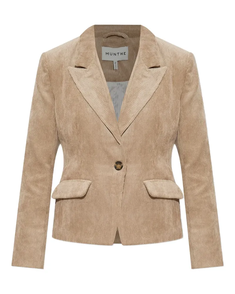 MUNTHE corduroy single-breasted blazer - Nude Nude
