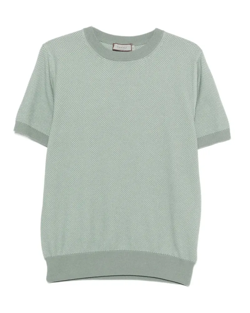 Canali Klassisches T-Shirt - Grün Grün